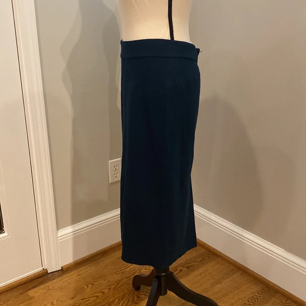 DVF Diane Von Furstenberg Martine midi pencil skirt wool spandex quiet luxury - Picture 4 of 10